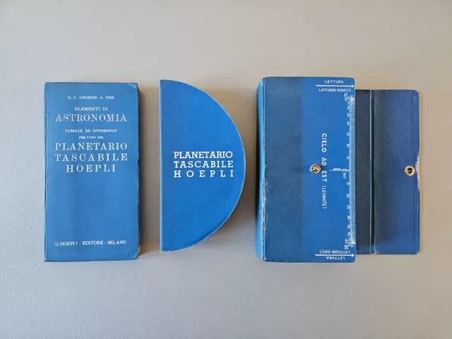 Planetario Tascabile ed Elementi di Astronomia - Hoepli - Andrissi / Tosi - 1935