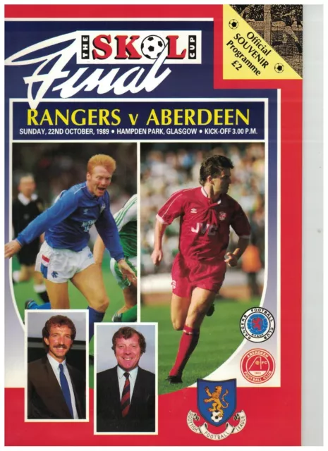 GLASGOW RANGERS v ABERDEEN 1989 SKOL CUP FINAL