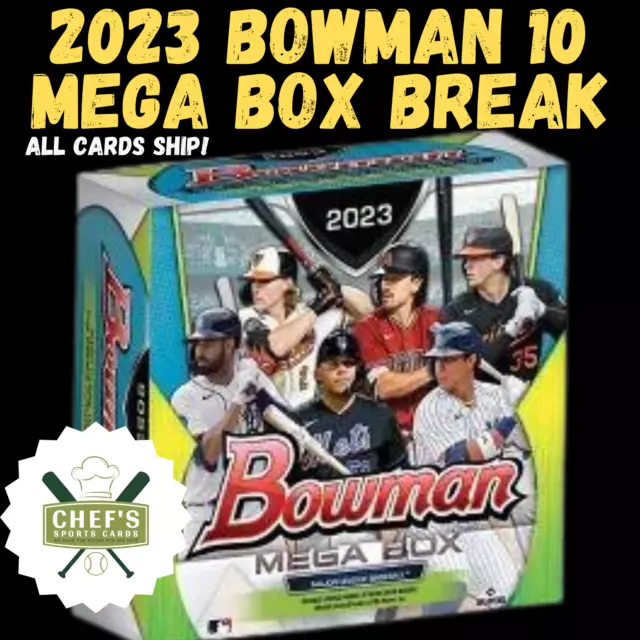 CHICAGO WHITE SOX 2023 Bowman Baseball 10 Mega Box (1/4 Case) Break