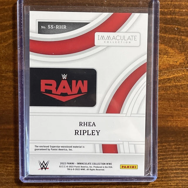 The Inmaculate One Rhea 2022 PANINI IMMACULATE WWE RHEA RIPLEY Superstar Swatches Relic Patch ...