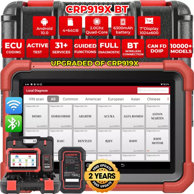 2024 LAUNCH X431 CRP919X BT PRO AUTO OBD2 Diagnóstico CODIFICACIÓN ECU Español