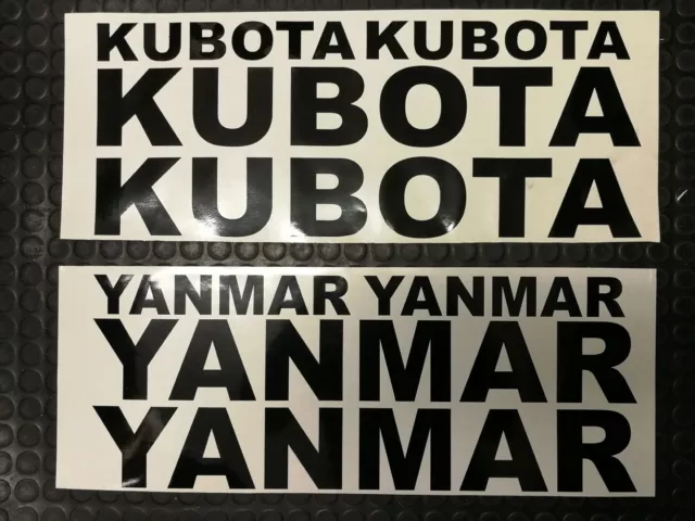 YANMAR / KUBOTA STICKER DECALS x4  MINI DIGGER TRACTOR