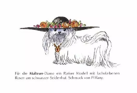 Maltese M - German Dog Art Print - MATTED / NEW