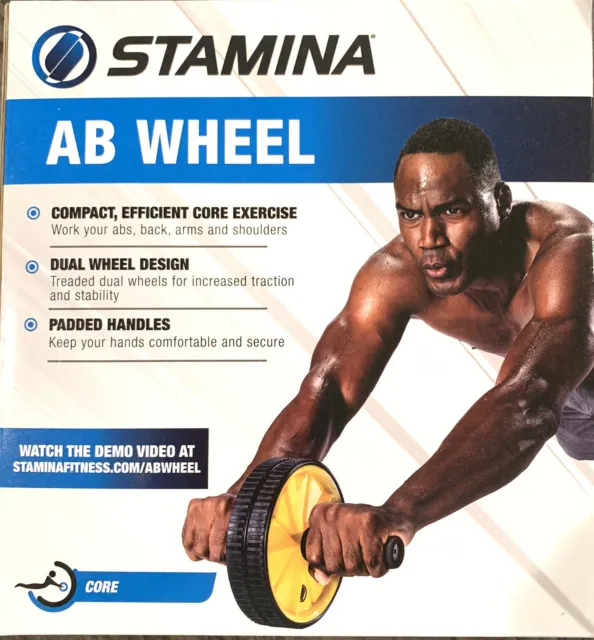 AB WHEEL Stamina Abs Roller Core Builder Exercise Ab Toner Padded Handles