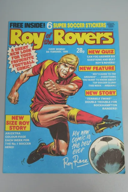 Vintage Football Magazine Comic: Roy of the Rovers 6th February 1988