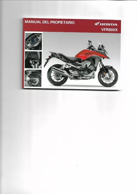 Manual del propietario HONDA VFR800X 2014 ENVIO GRATIS EN EL MUNDO