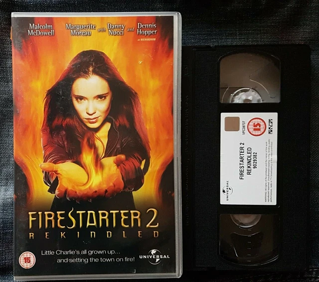 FIRESTARTER 2 GRANDE BOÎTE (VHS) REALLUMÉE Malcolm McDowell + Dennis