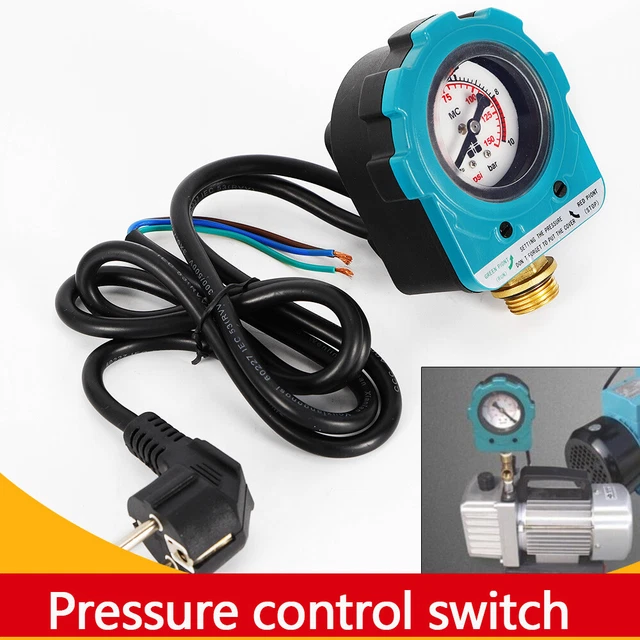 PUMPS CONTROL PRESSURE Switch Adjustable Water Flow Monitor 0-10Bar ...