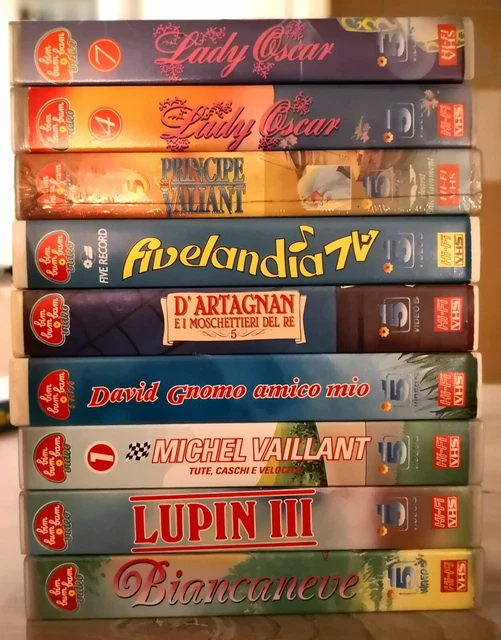 lotto-9-vhs-cristina-d-avena-bim-bum-bam-video-fivelandia-lupin-michel