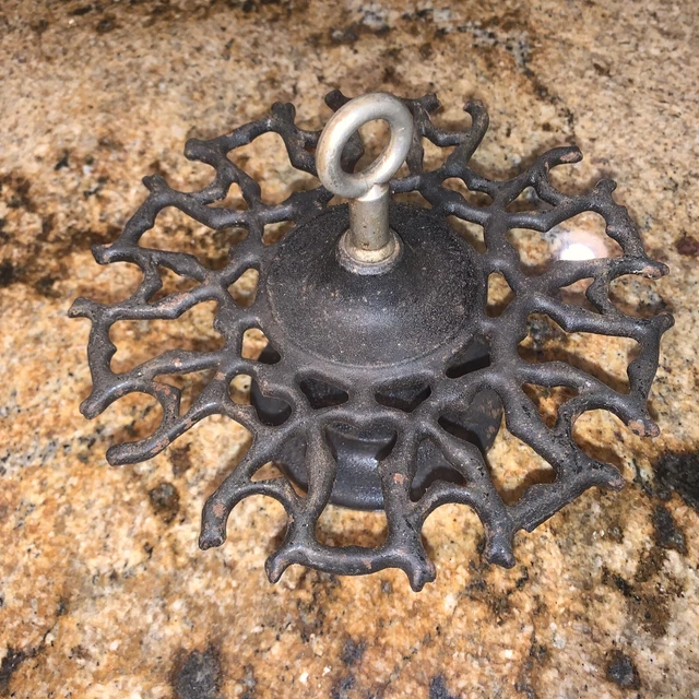 VINTAGE ANTIQUE CAST Iron Office Rubber Shipping Stamp Holder Carousel