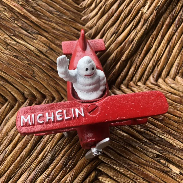 Michelin Man In A Plane Cast Iron