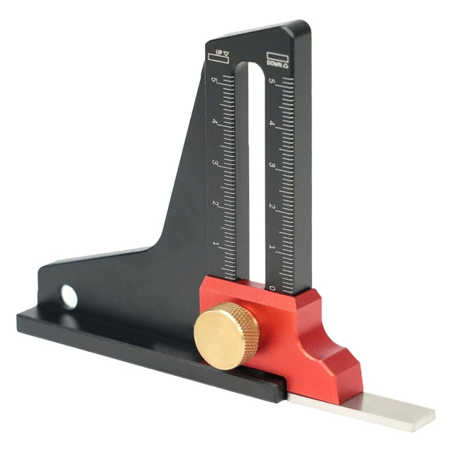 Ajusteur de Fente de Scie à Table, Ajusteur de Fente de Scie en Alliage d'aluminium, Outils de Tenon à Mortaise de Bloc de Jauge Mobile Précis pour le Ajusteur de Fente de Scie à Table, Ajusteur de Fente de Scie en Alliage d'aluminium, Outils de Tenon à Mortaise de Bloc de Jauge Mobile Précis pour le