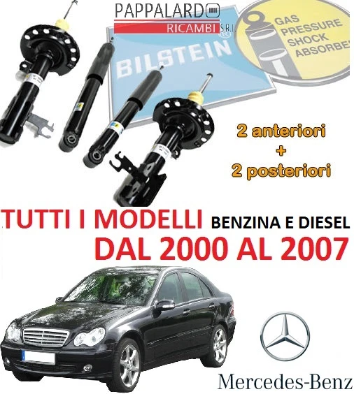 Kit 4 Ammortizzatori Anteriori + Posteriori Bilstein Mercedes Classe C W203