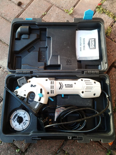Mini sierra con cable Mac Allister 500W 220-240V 76 mm en estuche rígido en muy buen estado