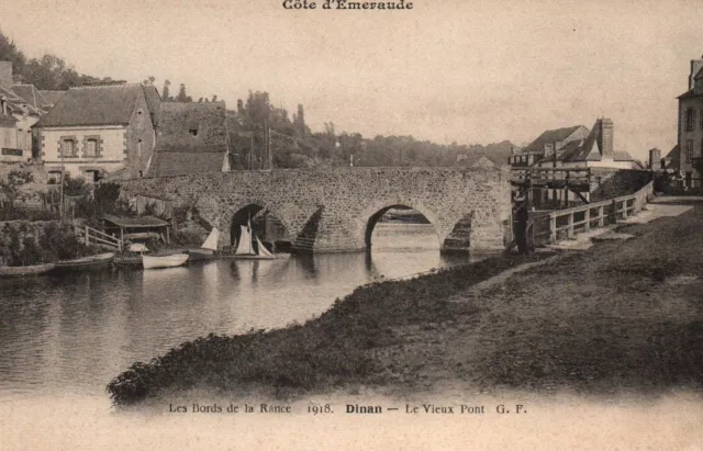 CPA 22 - DINAN (Côtes d'Armor) - 1918. le Vieux Pont - GF