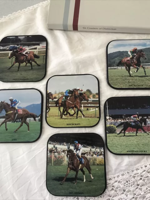 The Casa Collection Coaster Set Australian and New Zealand Race Horses.