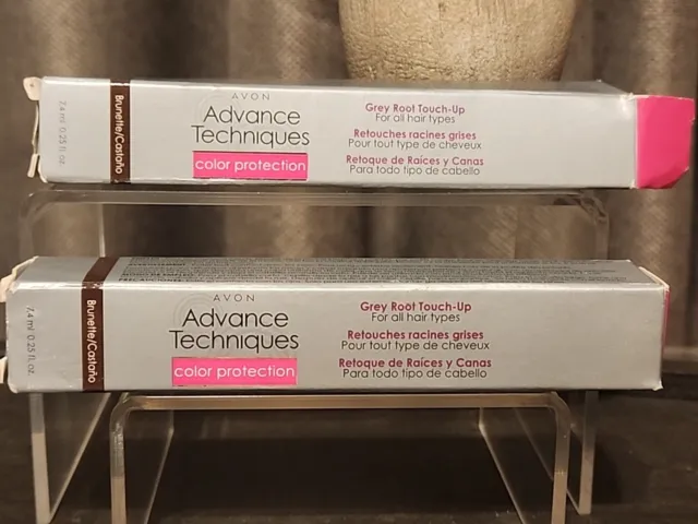 2 x Avon Advance Techniques Color Protection Grey Root Touch-up Brunette