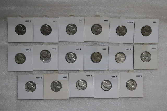 Usa Nickels Collection From The 60'S B49 #1001