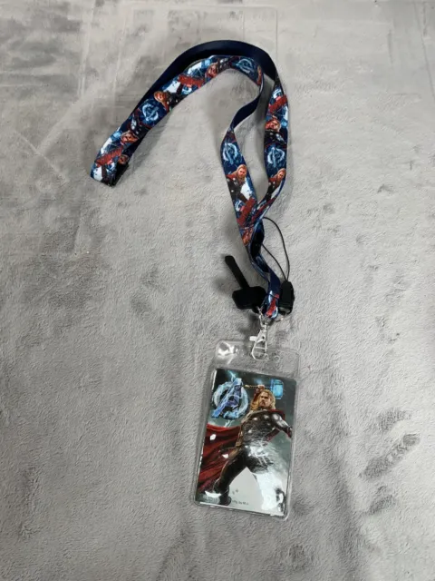 Marvel Avengers Age Of Ultron Thor Band ID Badge Keychain Holder Lanyard