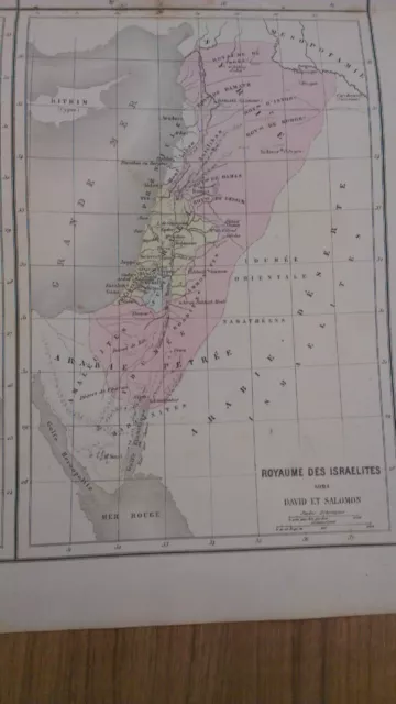 Genuine Hand Colored Map of Europe Kingdom of Israel Atlas Delamarche 1897