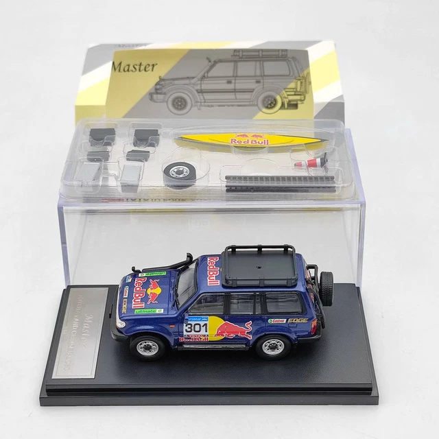 1:64 Toyota Land Cruiser LC80 Diecast Toys Car Models Gifts RedBull Left Master