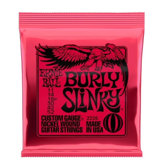 Ernie Ball 2226 Burly Slinky 011/052 Muta Corde per Chitarra Elettrica Nickel Wo