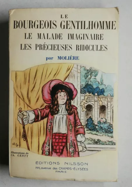 Rare Livre Ancien le malade imaginaire Les Précieuses ridicules Molière nilsson