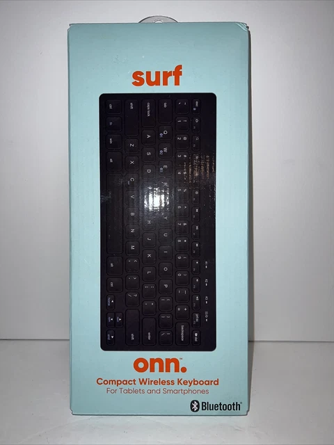 ONN Universal Bluetooth Keyboard For Tablets & PCs – Compact, Quiet Keys, Black