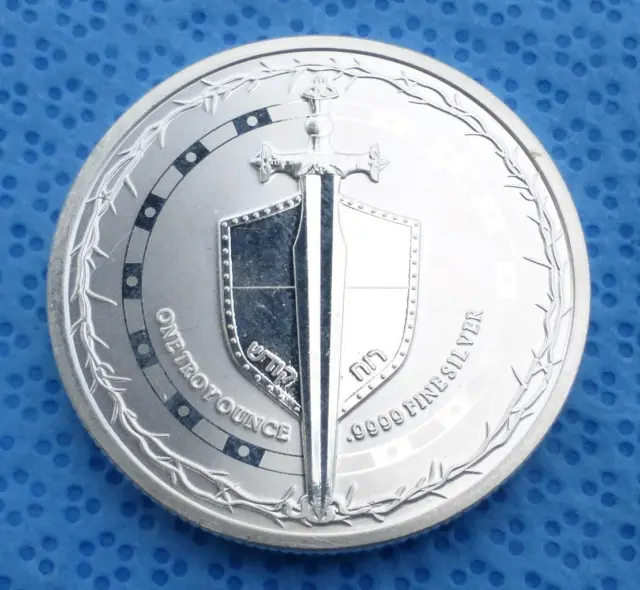 2022 Sword of Truth 1oz .9999 Fine Silver Niue $2 Coin, Queen Elizabeth II