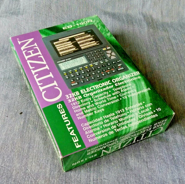 Vtg CITIZEN 32KB Electronic Organizer ED-150N Schedule Keeper Alarm Calculator