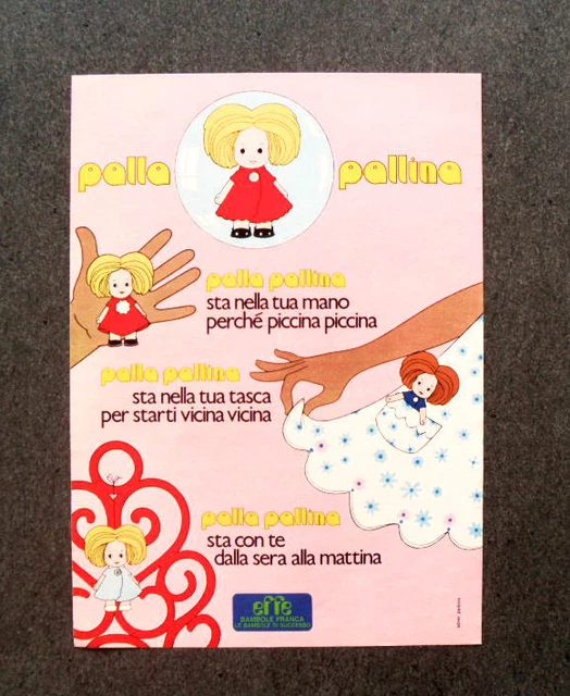 K663 ADVERTISING PUBBLICIT 1974 PALLA PALLINA EFFE BAMBOLE