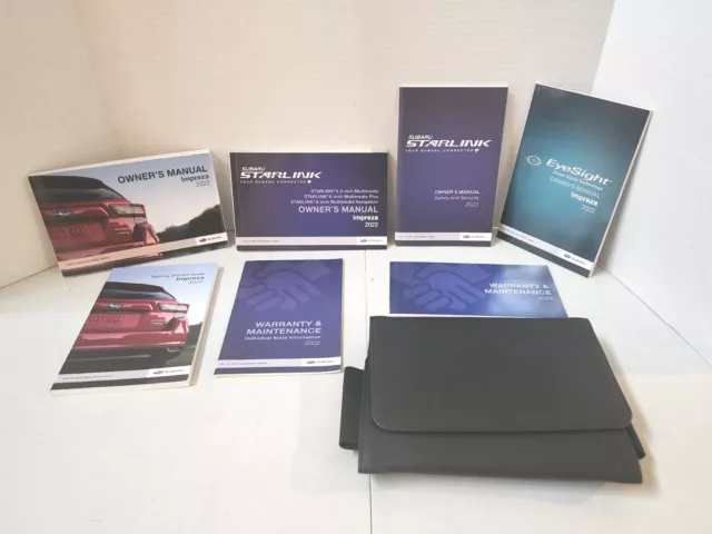 2022 Subaru IMPREZA owners manual Set with Navigation Eyesight and Case OEM