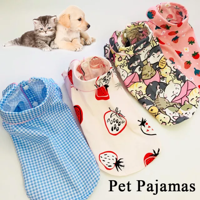 Pet Pajamas cat puppy clothes shirt sleepwear pet coat small dog clothes Fashion