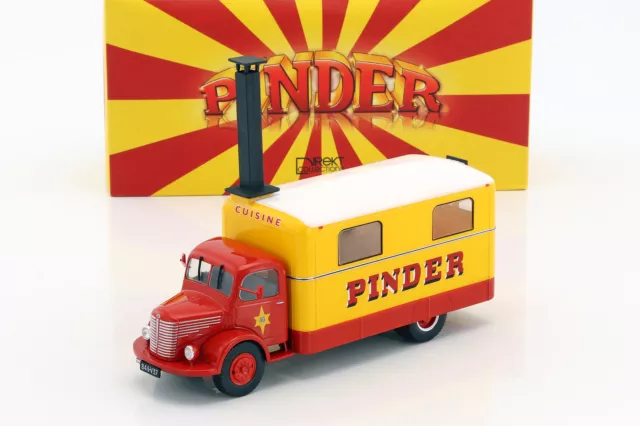 Unic ZU 51 Kitchen Truck Pinder Zirkus Baujahr 1952 gelb / rot 1:43 Direkt Colle