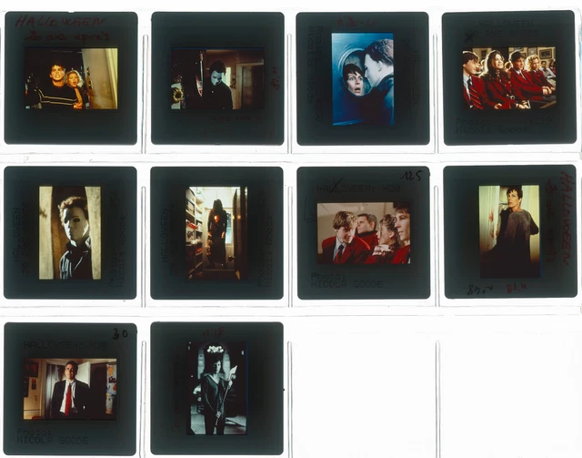 Lot 10 ektas slides originals Halloween H20: 20 Years Later Jamie Lee Curtis
