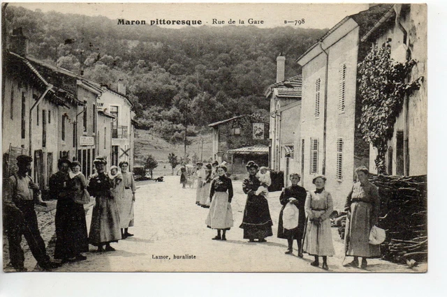 MARON - Meurthe et Moselle - CPA 54 - Rue de la Gare - beautiful animation