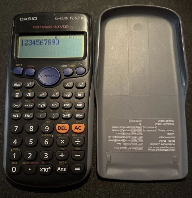 CASIO FX82AU PLUS II Scientific Calculator with Cover Tested and