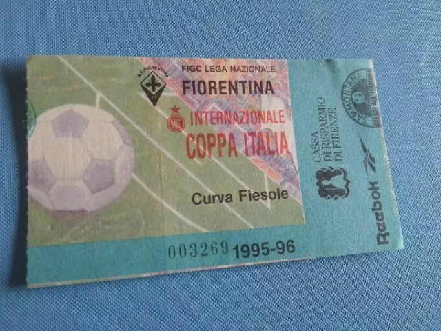 Biglietti Calcio Stadio Fiorentina Internazionale Coppa Italia 1995 96