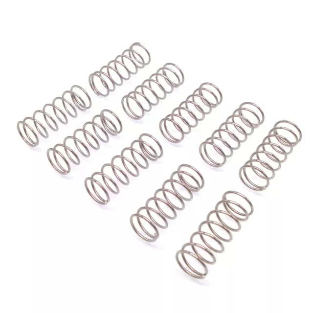 10pcs 0.8mm x 8mm x 20mm Stainless Steel Compression Spring Pressure Spring