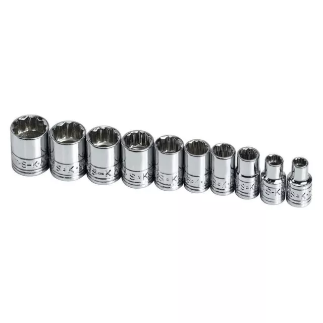 SK 1340 PROFESSIONAL TOOLS 1/4" Drive Chrome Metric Socket Set 5-14 mm, 12Pt