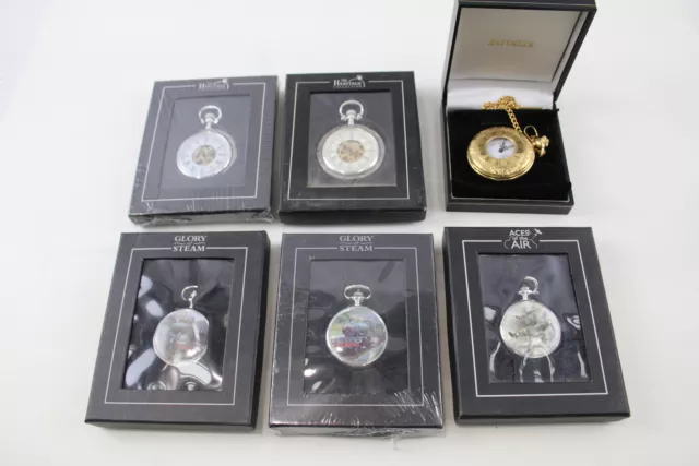 Mens Mechanical Pocket Watches Handwind Inc Aces of The Air WORKING x 6