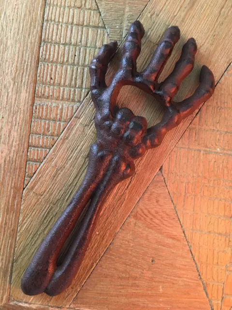 Cast Iron Skeleton Arm Hand Halloween Beer Bottle Opener Bar Decor NEW