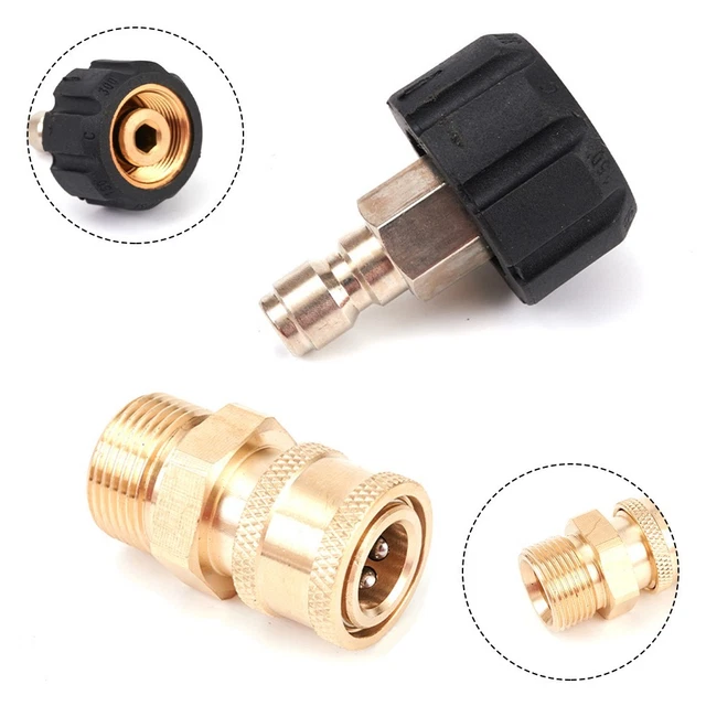 FAST-FX M22-14 Ensemble d'adaptateurs pour nettoyeur haute pression, coupleurs pour nettoyeur haute pression, kit d'adaptateur universel à connexion rapide, adaptateurs pivotants 1/4