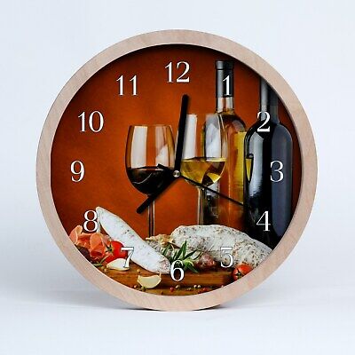 Bamboo Tulup Horloge murale en bois 30fi cm horloge en bois Bamboo Bamboo 