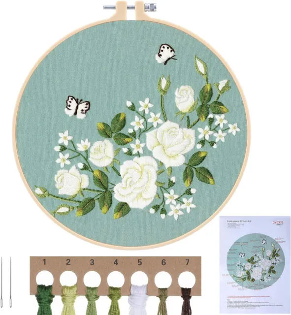 MWOOT Stickerei Kreuzstich Set,DIY Handmade Embroidery Cross Stitch Starter