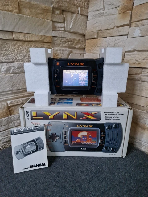 Rare Avec Boîte Notice Cales Console Vintage Atari Lynx 2 Fonctionnelle