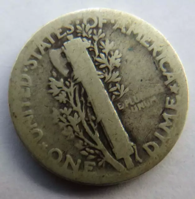 1925 USA Silver Mercury Dime Coin 3