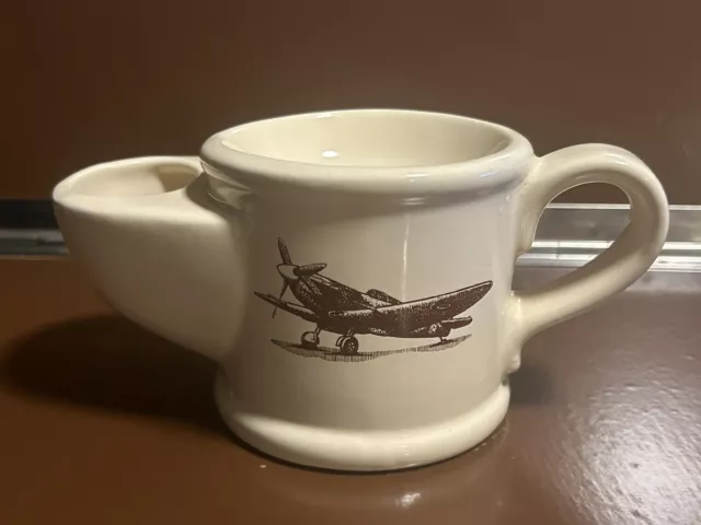 Vintage Wade Pottery Shaving Mug/Bowl Spitfire Airplane Grooming Barbers