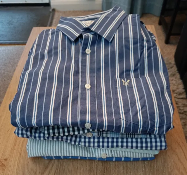 Crew Clothing Co. Mens Shirts - Job Lot - 6 x Long S / 1 x Short S. Mixed Sizes.