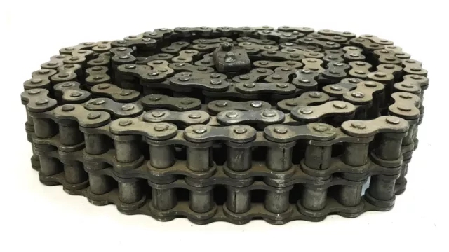 Unbranded Double Strand Roller Chain, 14 foot Length, 80-2 USED